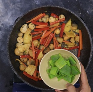 Tàu hủ ky xào nấm rơm Nấm Rơm Xào Tàu Hủ Ky 1